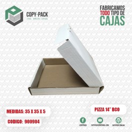 CAJA PIZZA 14"" BLANCO