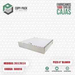 CAJA PIZZA 8" BLANCO